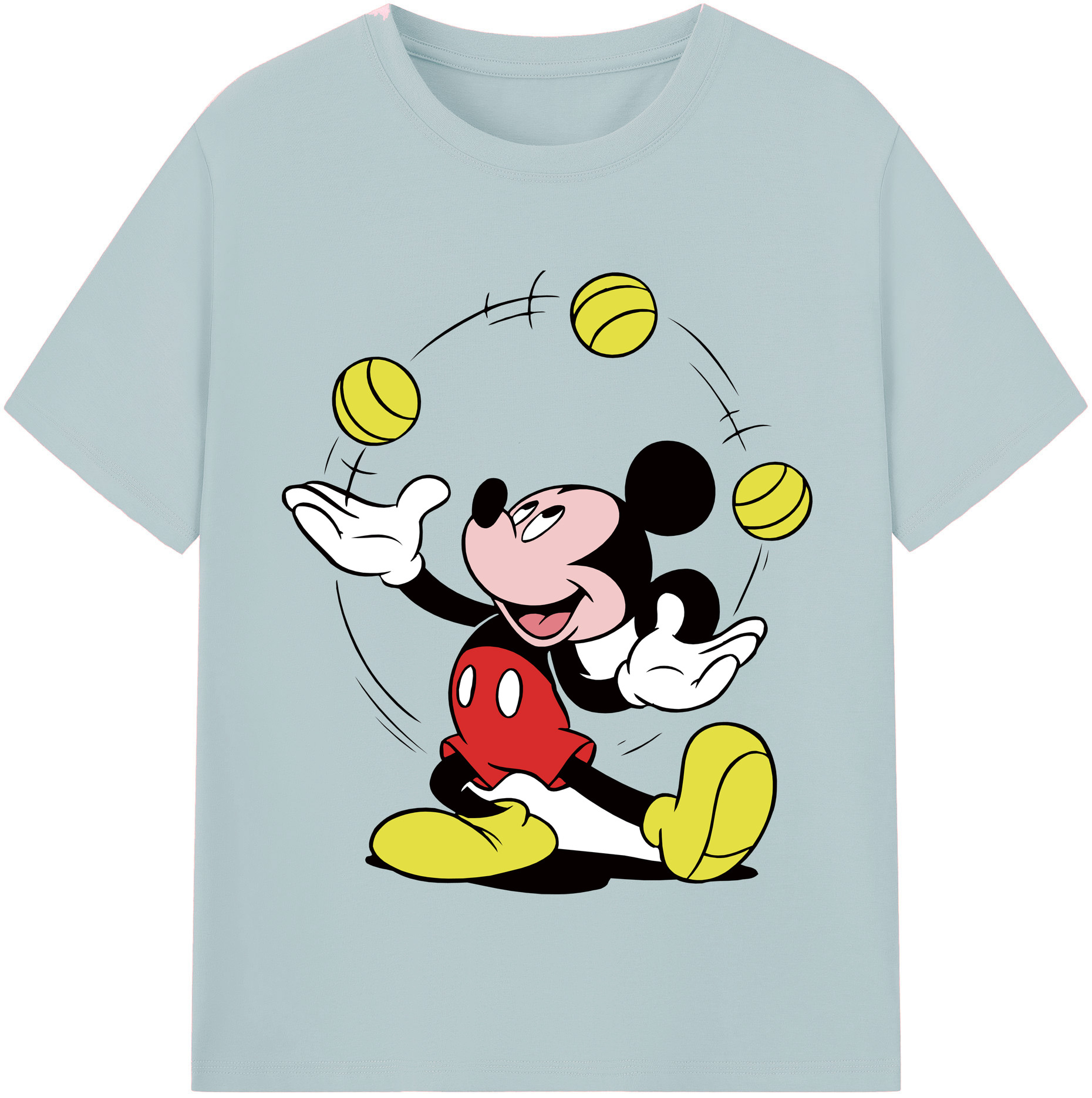 （画像用） ミッキーマウス Mickey Mouse 綿100％半袖Tシャツ（フロントプリント）